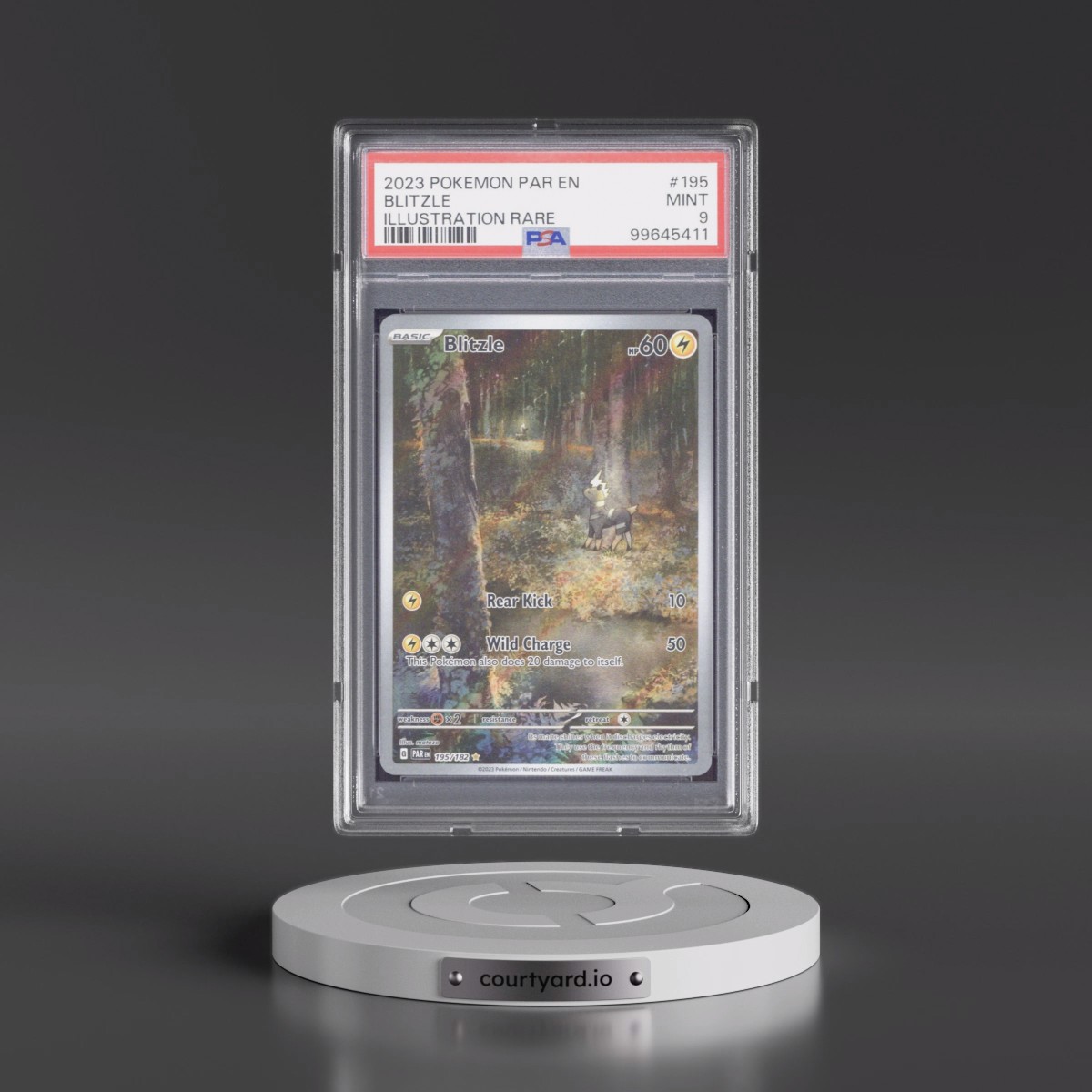 2023 Pokémon Par EN-Paradox Rift #195 Blitzle - Illustration Rare (PSA 9 MINT)