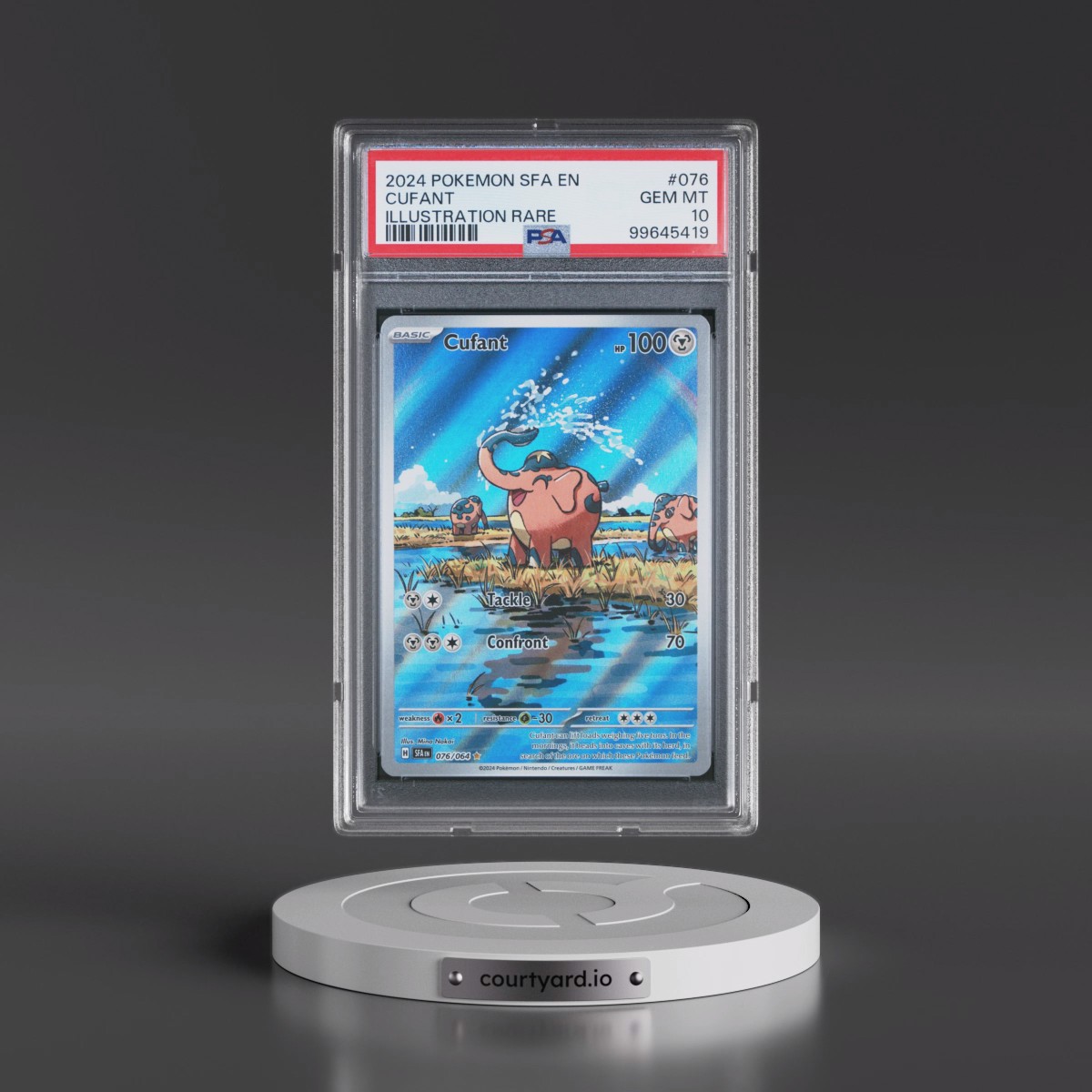 2024 Pokémon Sfa EN-Shrouded Fable #076 Cufant - Illustration Rare (PSA 10 GEM MINT)