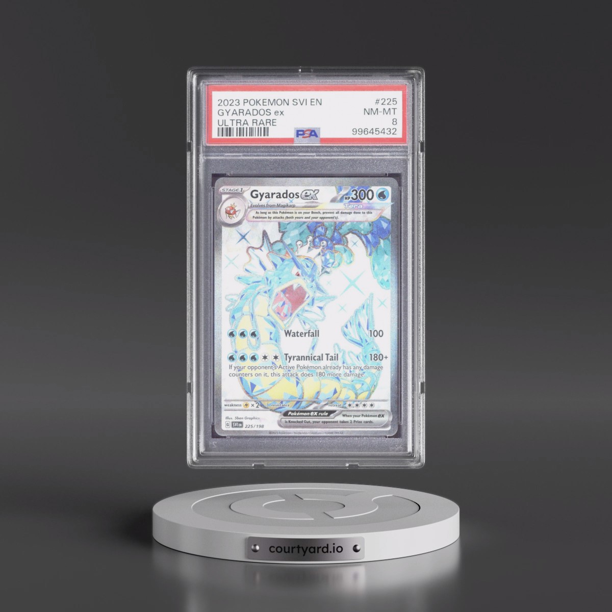 2023 Pokémon Svi EN-Scarlet & Violet #225 Gyarados EX - Holo Ultra Rare (PSA 8 NM-MT)