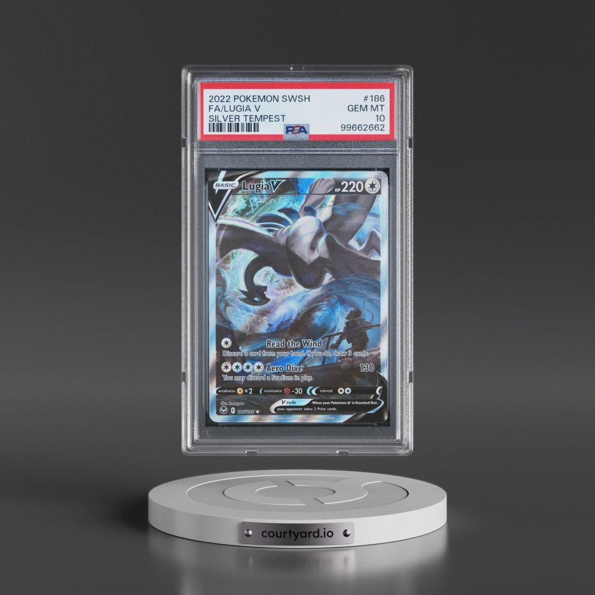 2022 Pokémon Sword & Shield Silver Tempest #186 Lugia V - Holo Full Art (PSA 10 GEM MINT)