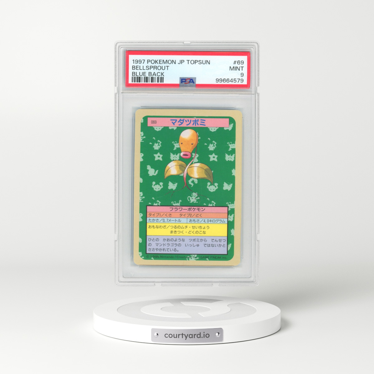 1997 Pokémon Topsun #69 Bellsprout - Blue Back (PSA 9 MINT)