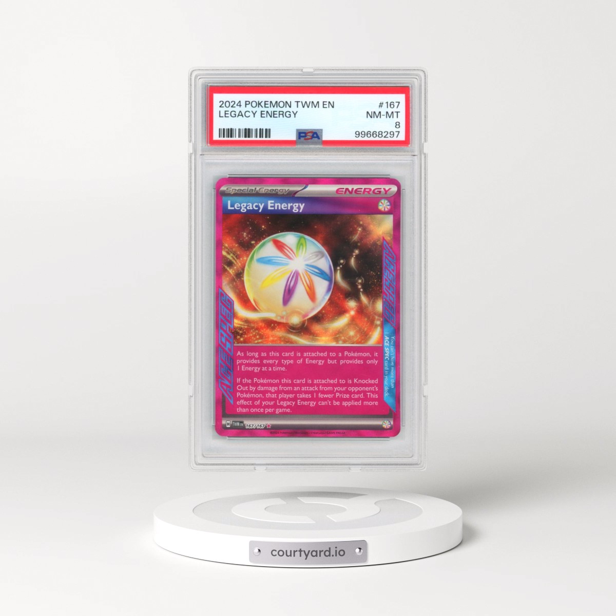 2024 Pokémon Twm EN-Twilight Masquerade #167 Legacy Energy (PSA 8 NM-MT)
