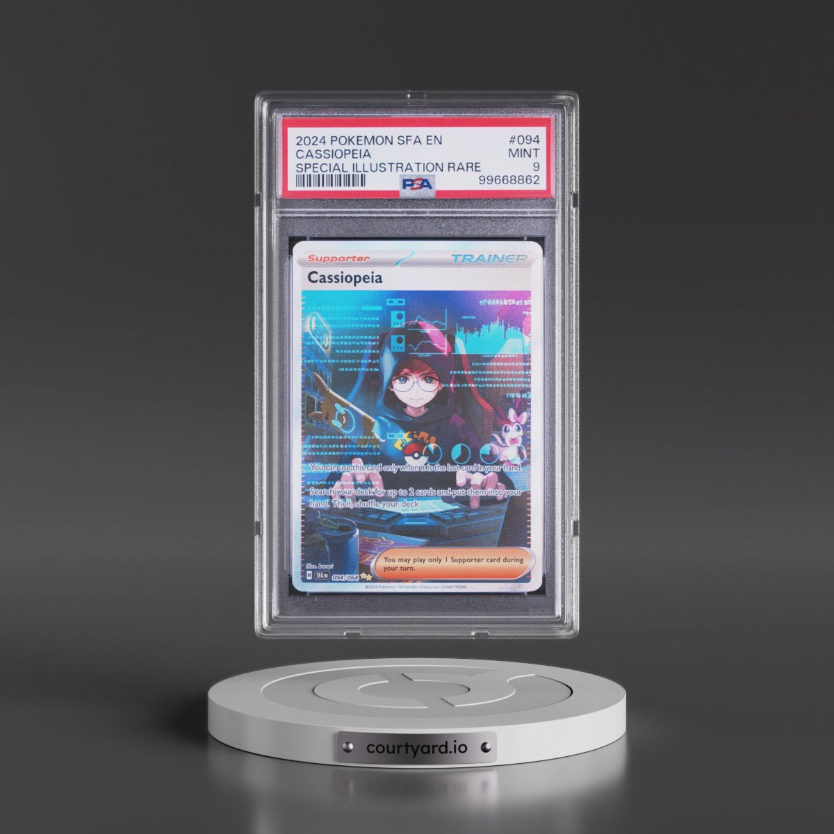 2024 Pokémon Sfa EN-Shrouded Fable #094 Cassiopeia - Special Illustration Rare (PSA 9 MINT)