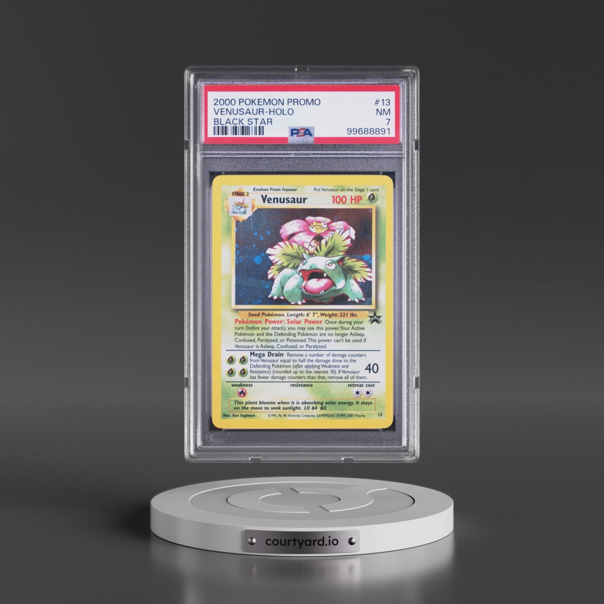2000 Pokémon Promo Black Star Venusaur - Holo #13 PSA 7
