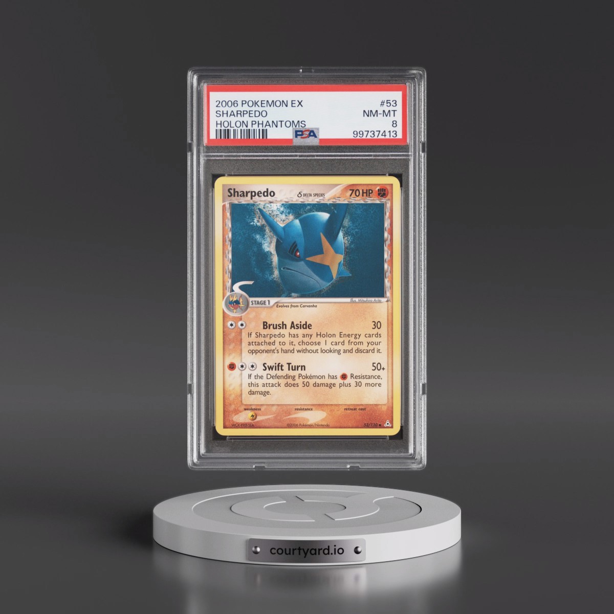 2006 Pokémon EX Holon Phantoms #53 Sharpedo (PSA 8 NM-MT)