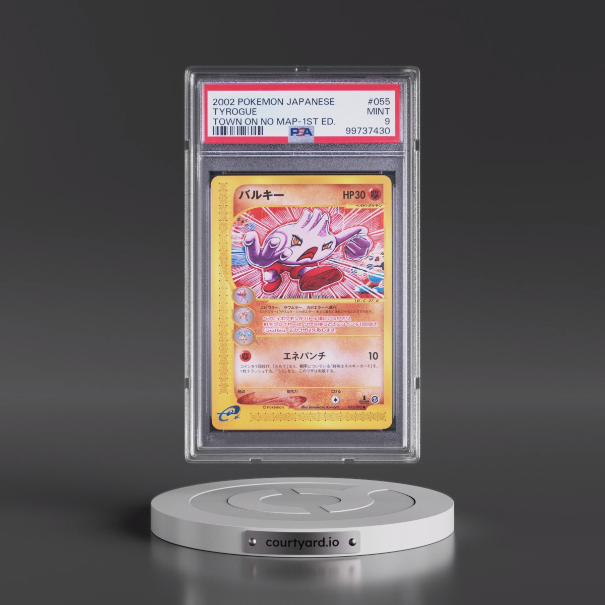 2002 Pokémon the Town on No Map #055 Tyrogue - 1st Edition (PSA 9 MINT)