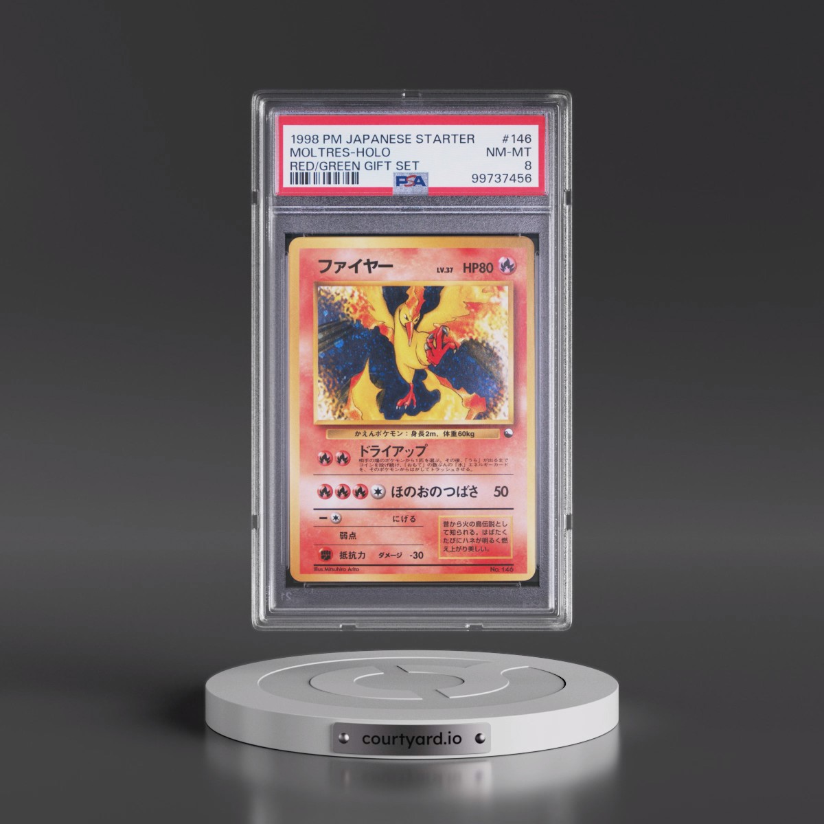 1998 Pokémon Red/Green Gift Set #146 Moltres - Holo (PSA 8 NM-MT)