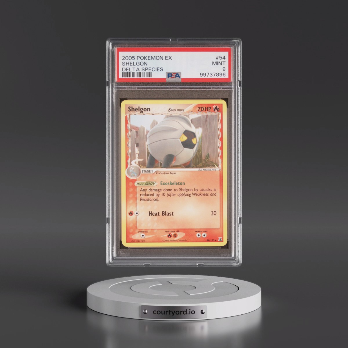 2005 Pokémon EX Delta Species #54 Shelgon (PSA 9 MINT)