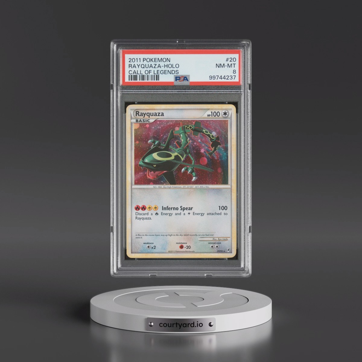 2011 Pokémon Call of Legends #20 Rayquaza - Holo (PSA 8 NM-MT)