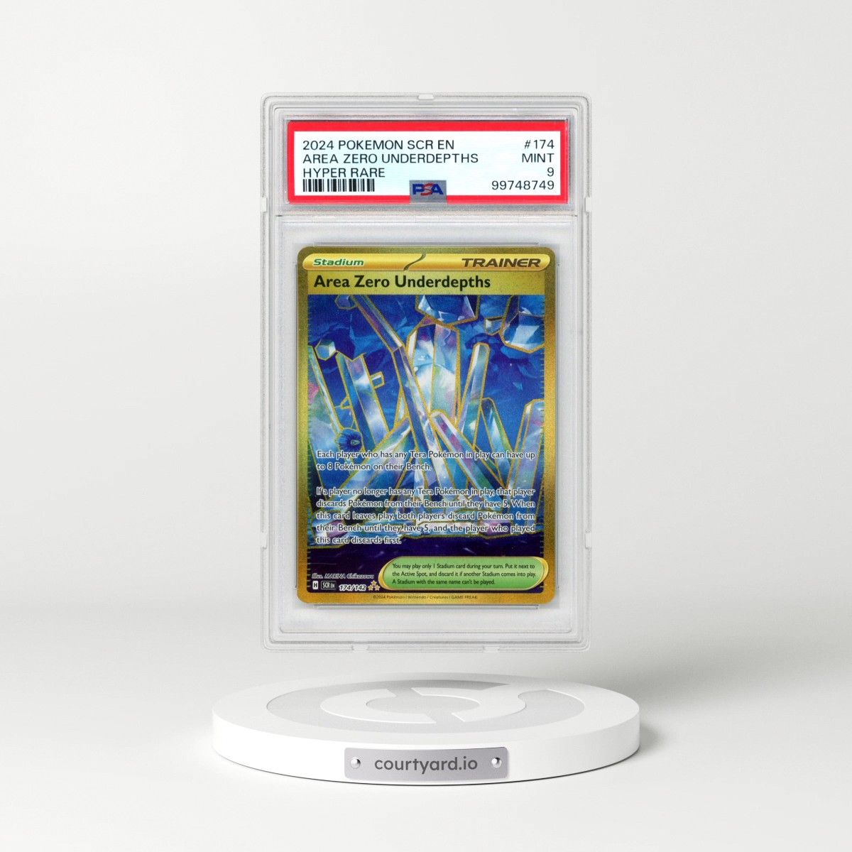 2024 Pokémon Scr EN-Stellar Crown #174 Area Zero Underdepths - Hyper Rare (PSA 9 MINT)