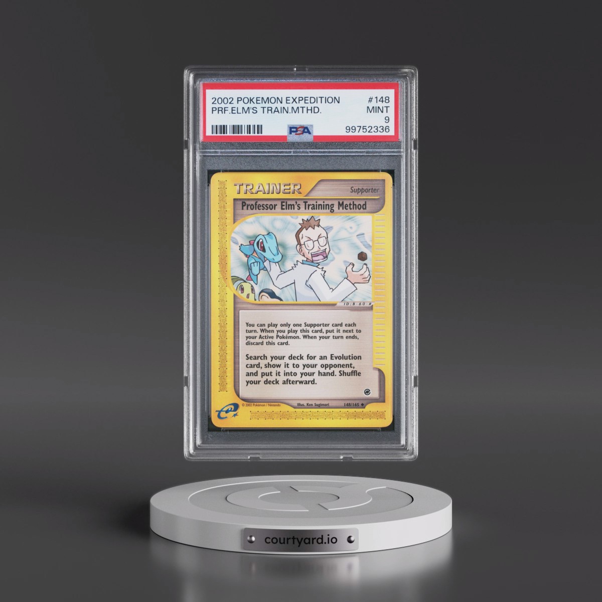 2002 Pokémon Expedition #148 Professor Elm's Training Method (PSA 9 MINT)