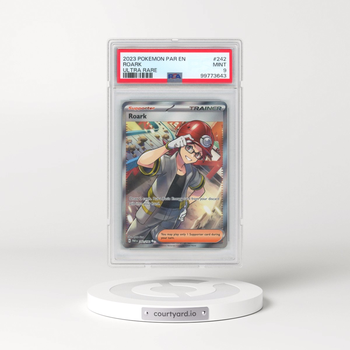 2023 Pokémon Par EN-Paradox Rift #242 Roark - Ultra Rare (PSA 9 MINT)