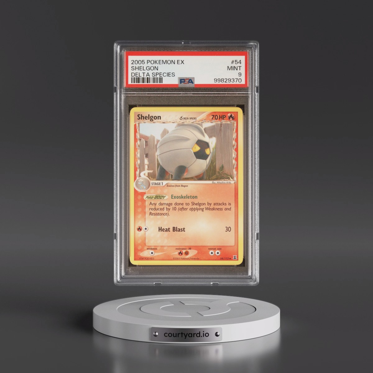 2005 Pokémon EX Delta Species #54 Shelgon (PSA 9 MINT)