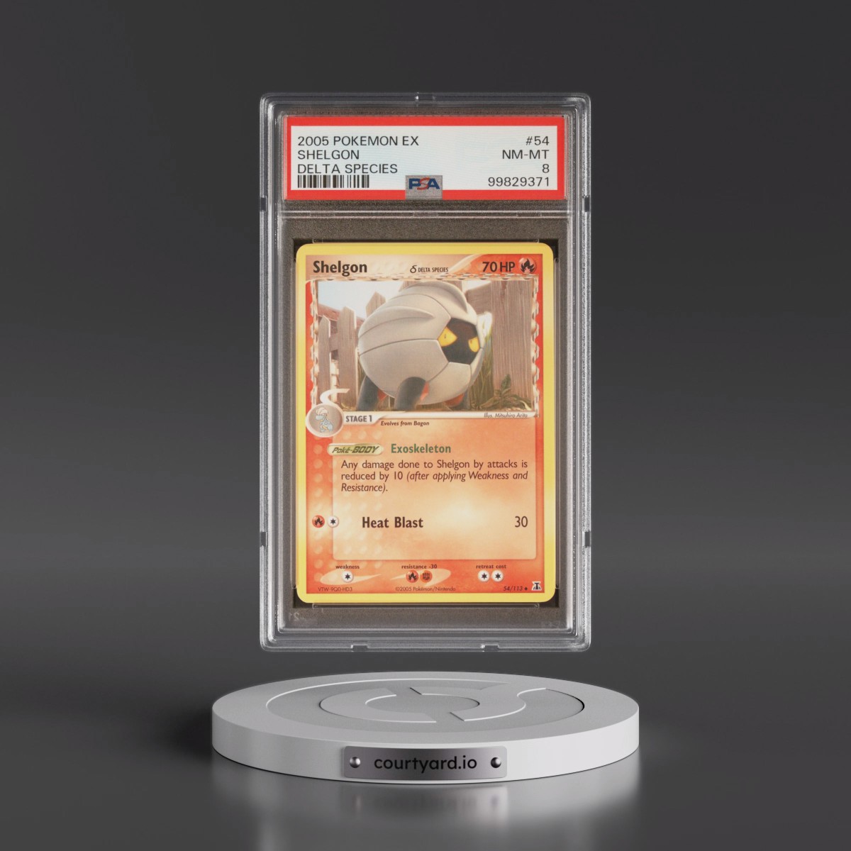 2005 Pokémon EX Delta Species #54 Shelgon (PSA 8 NM-MT)