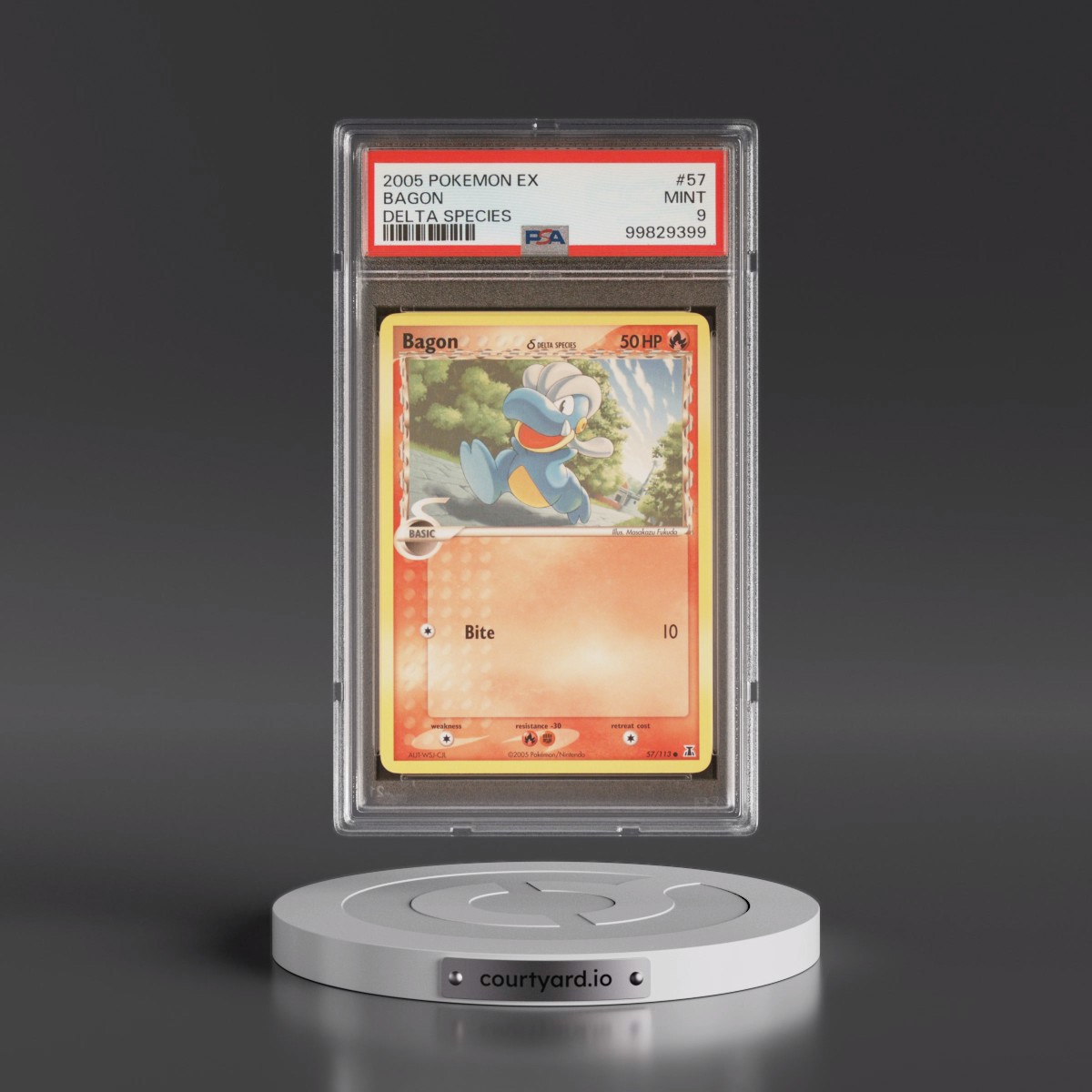 2005 Pokémon EX Delta Species #57 Bagon (PSA 9 MINT)
