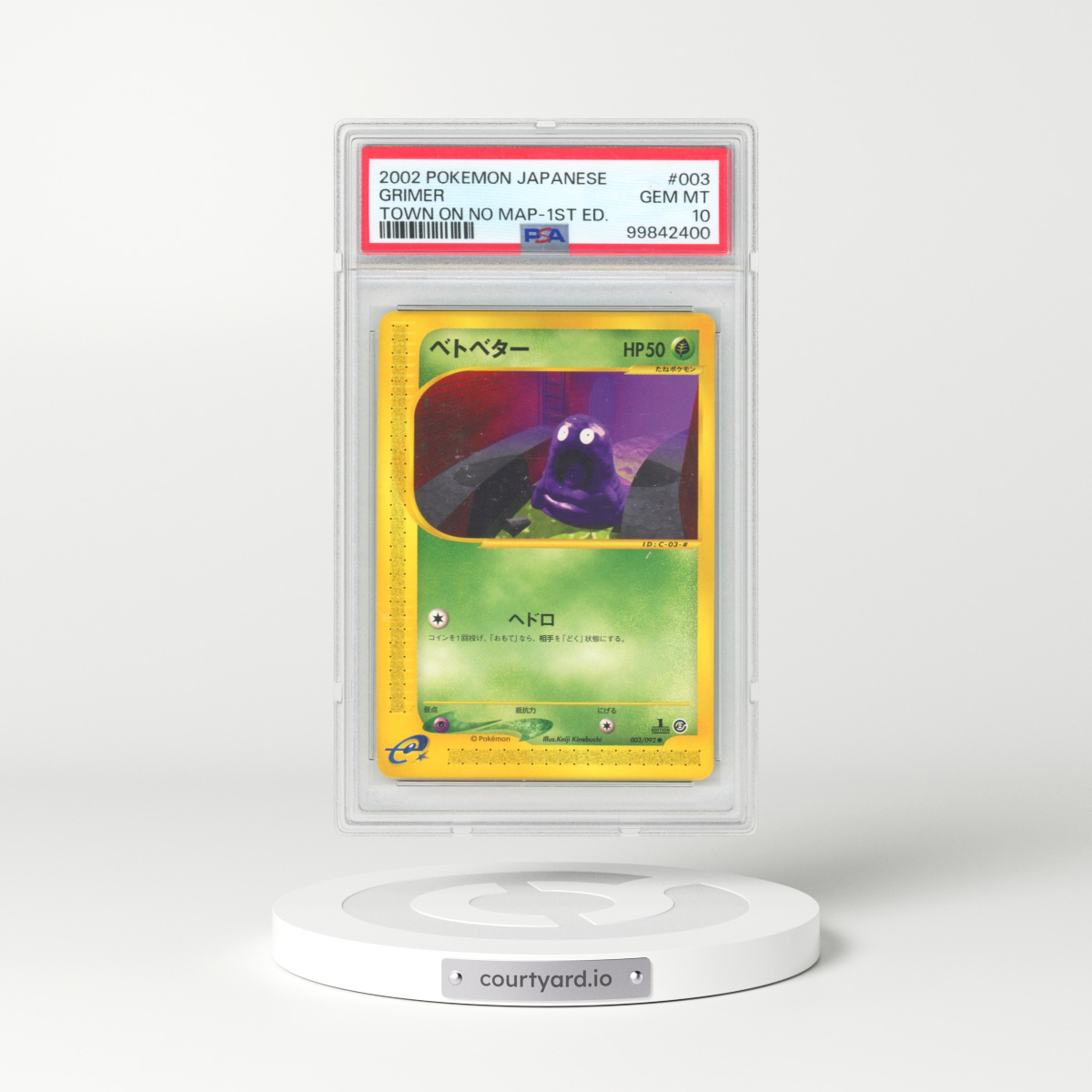 2002 Pokémon the Town on No Map #003 Grimer - 1st Edition (PSA 10 GEM MINT)