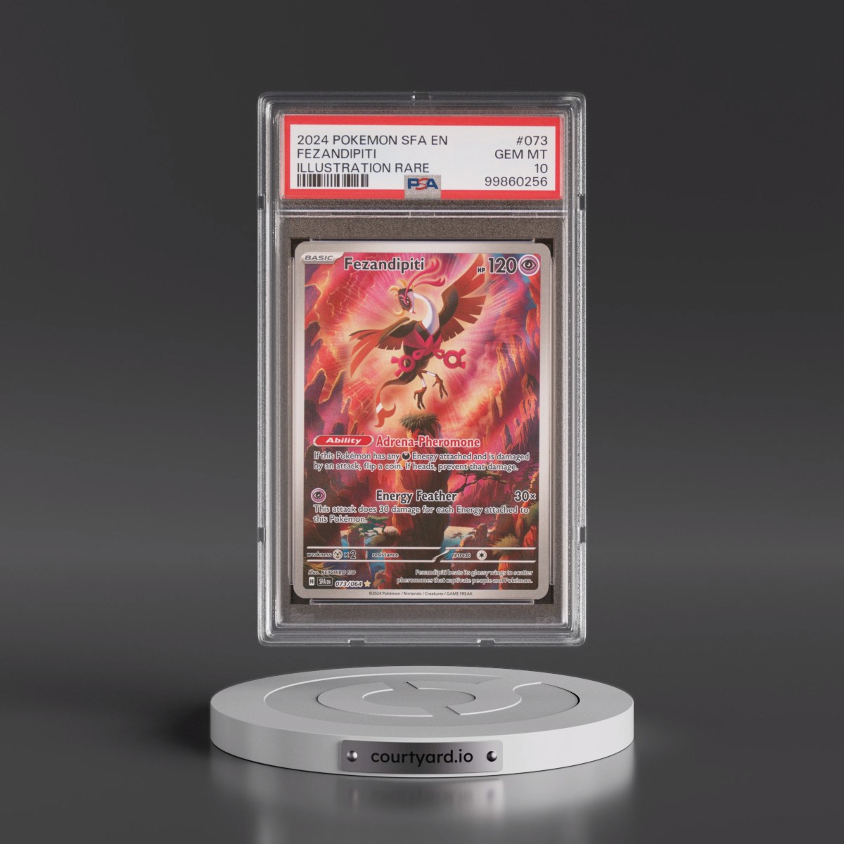 2024 Pokémon Sfa EN-Shrouded Fable #073 Fezandipiti - Illustration Rare (PSA 10 GEM MINT)