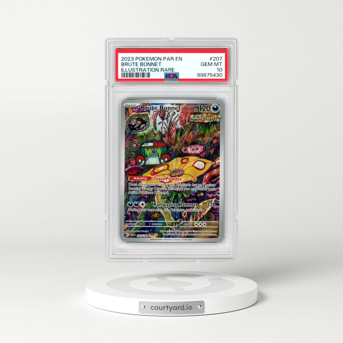2023 Pokémon Par EN-Paradox Rift #207 Brute Bonnet - Illustration Rare (PSA 10 GEM MINT)