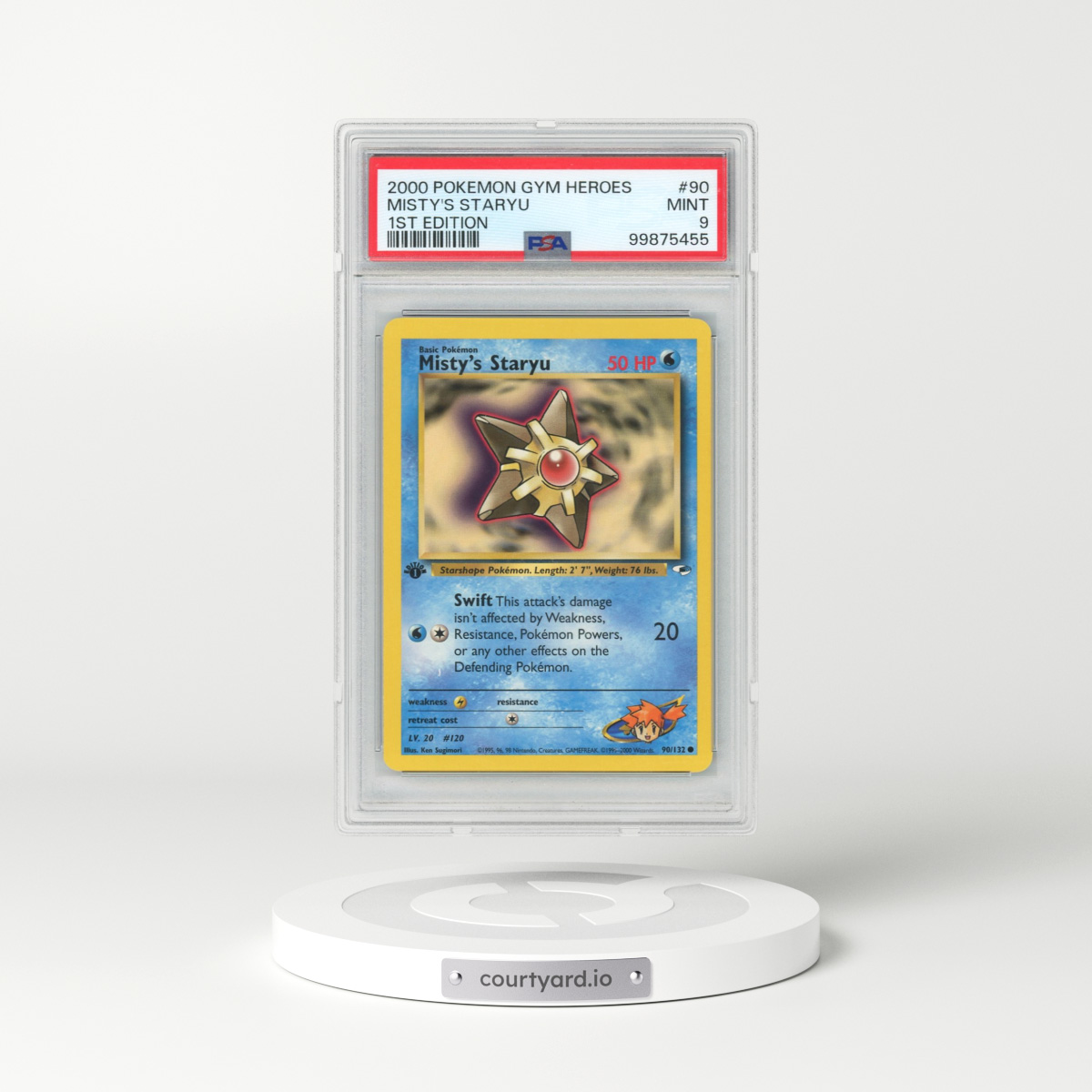 2000 Pokémon Gym Heroes #90 Misty's Staryu - 1st Edition (PSA 9 MINT)