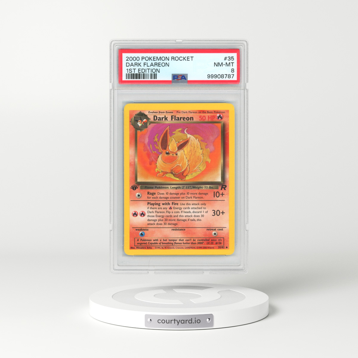 2000 Team Rocket #35 Dark Flareon - 1st Edition (PSA 8 NM-MT)