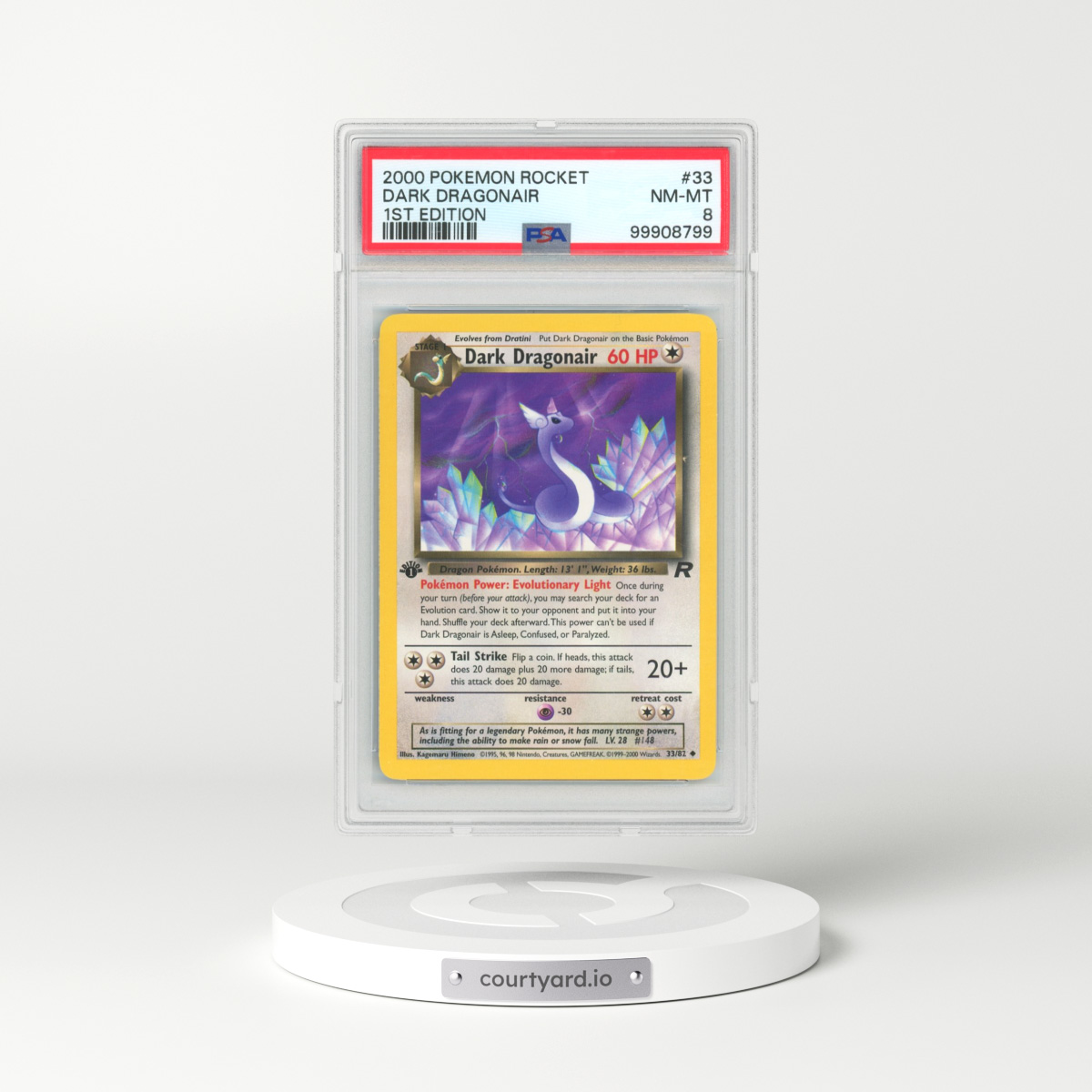 2000 Team Rocket #33 Dark Dragonair - 1st Edition (PSA 8 NM-MT)