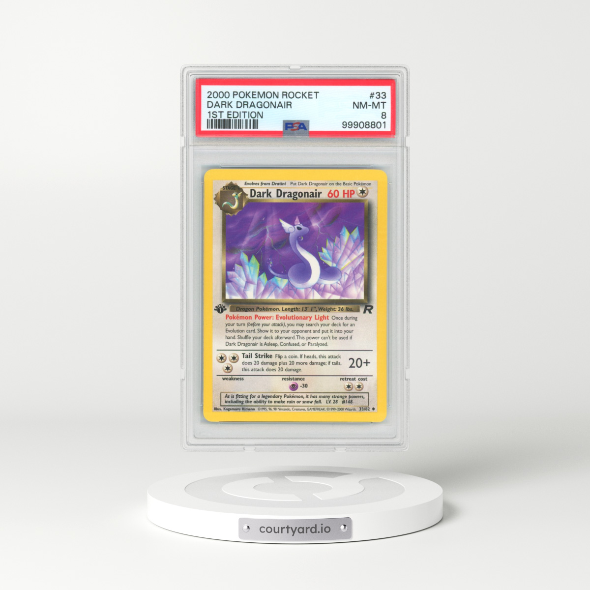 2000 Team Rocket #33 Dark Dragonair - 1st Edition 1st Edition (PSA 8 NM-MT)