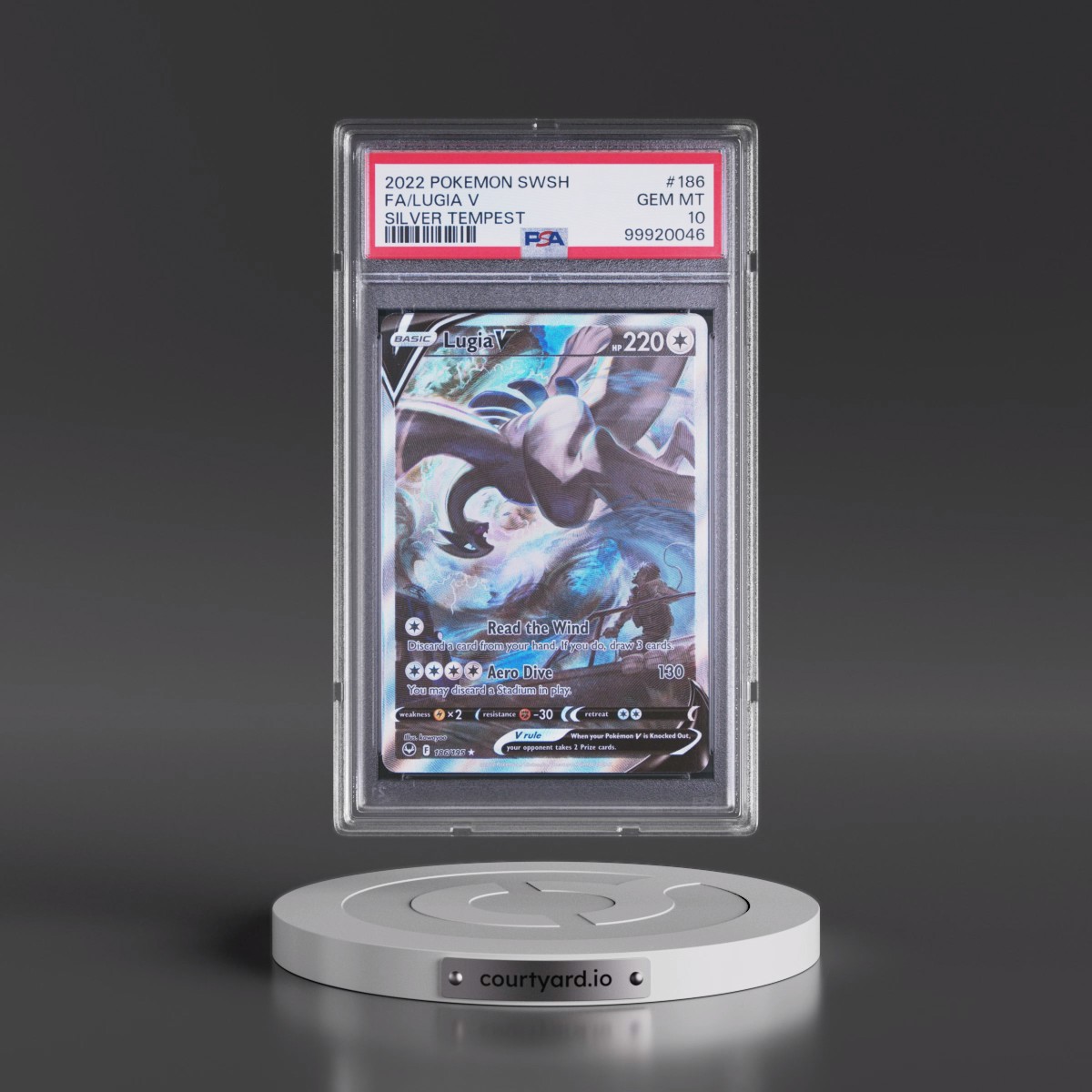 2022 Pokémon Sword & Shield Silver Tempest #186 Lugia V - Holo Full Art (PSA 10 GEM MINT)