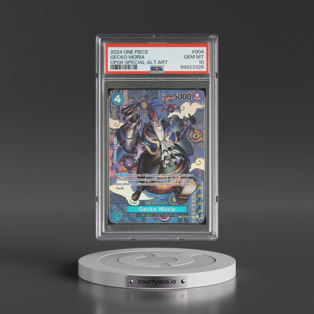 2024 One Piece OP08-Two Legends #004 Gecko Moria - Special Alternate Art (PSA 10 GEM MINT)