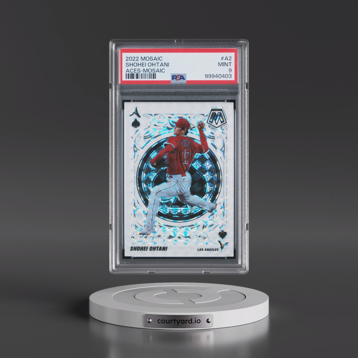 2022 Panini Mosaic Aces #A2 Shohei Ohtani - Mosaic (PSA 9 MINT)