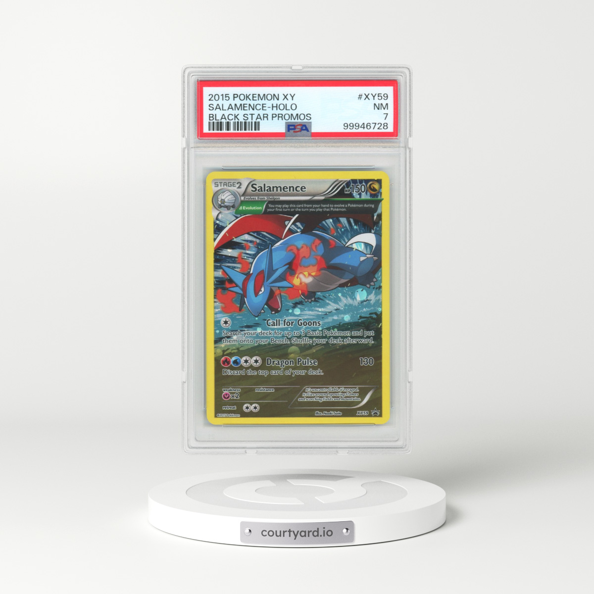 2015 Pokémon XY Black Star Promos #XY59 Salamence - Holo (PSA 7 NM)