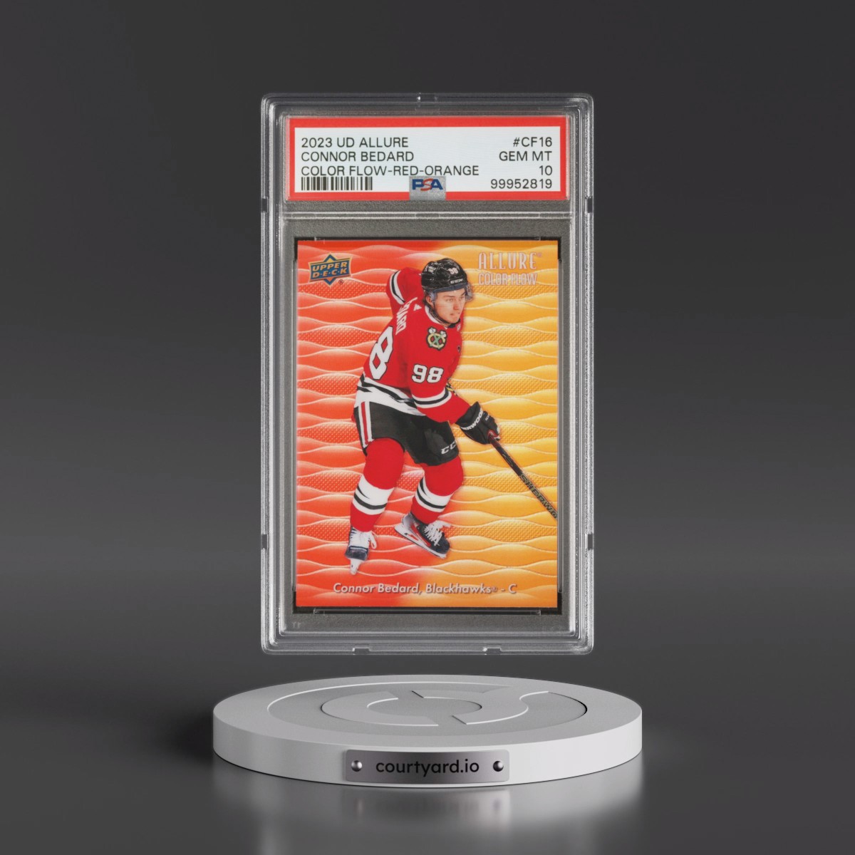 2023 Upper Deck Allure Color Flow #CF16 Connor Bedard - Red-Orange (PSA 10 GEM MINT)