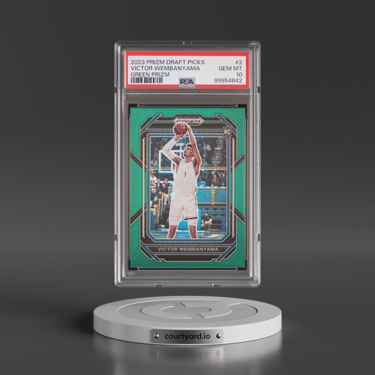 2023 Panini Prizm Draft Picks Victor Wembanyama - Green Prizm #2 PSA 10