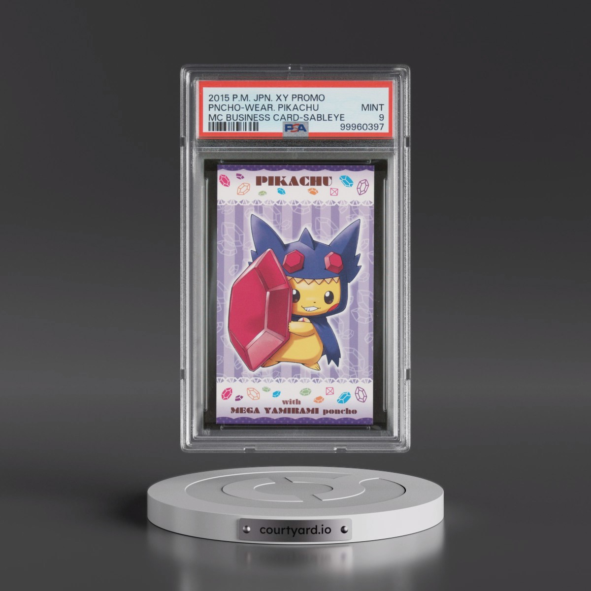 2015 Pokémon Strong Cute Pikachu Mega Campaign Business Cards Pikachu - Sableye (PSA 9 MINT)