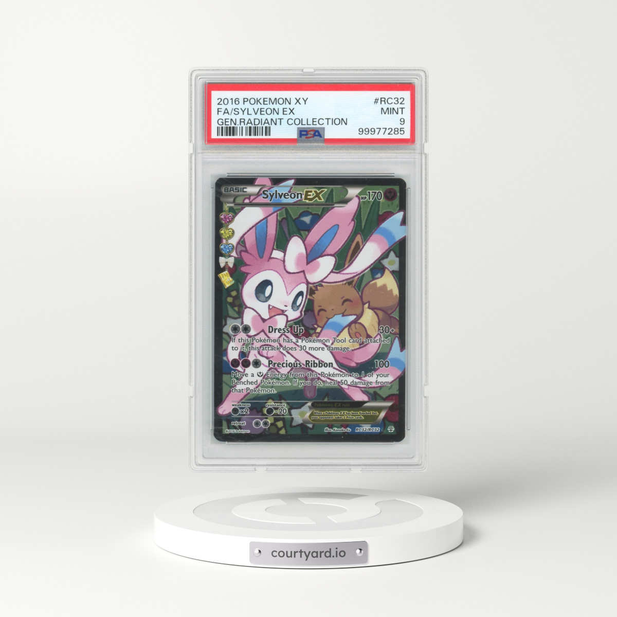 2016 Pokémon XY Generations Radiant Collection #RC32 Sylveon EX - Holo Full Art (PSA 9 MINT)