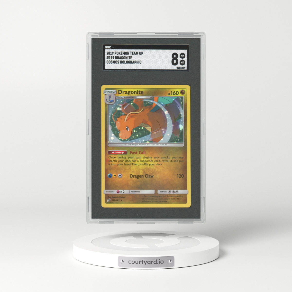 2019 Team Up #119 Dragonite - Holo (SGC 8 NM-MT)