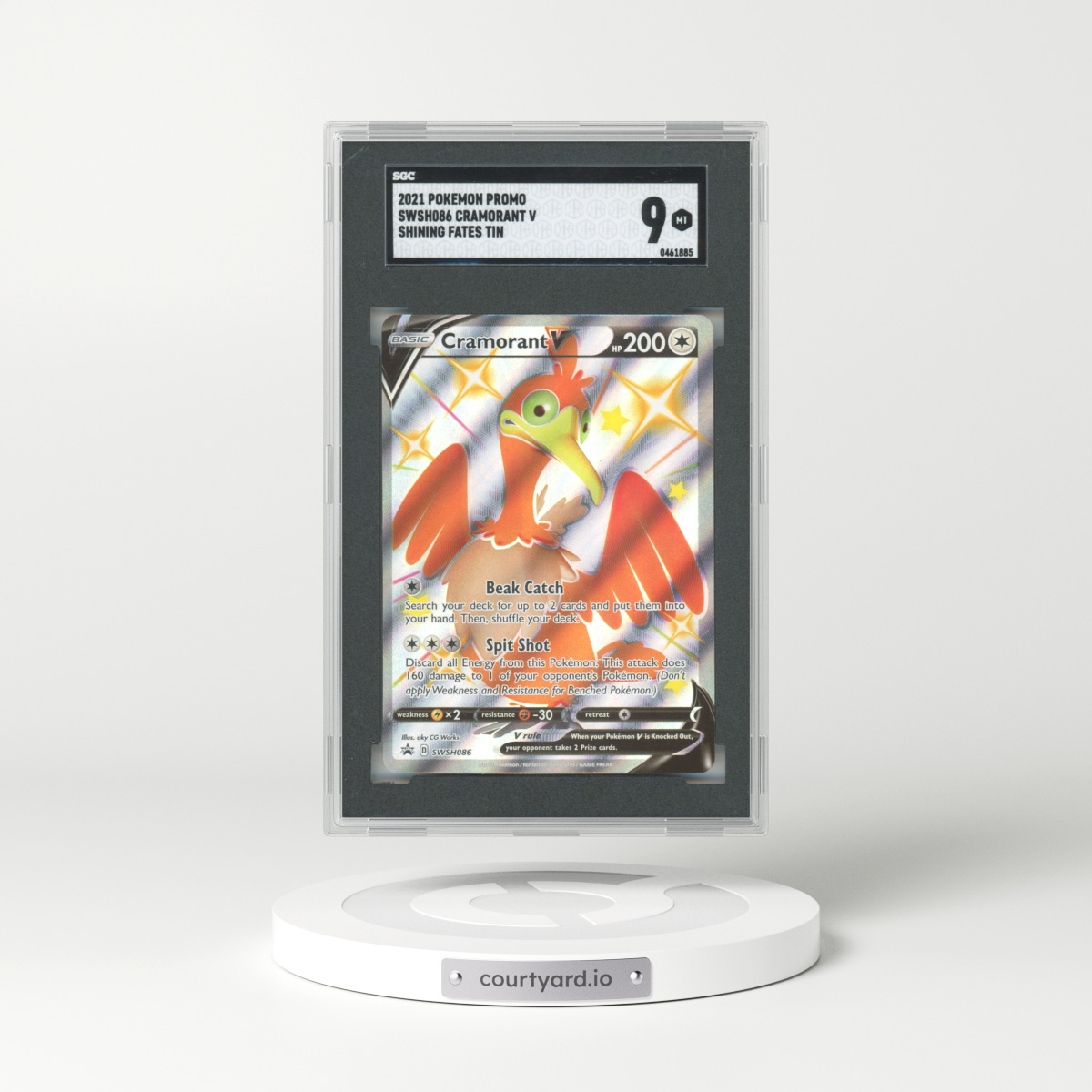 2021 Shining Fates #SWSH86 Cramorant V - Full Art Holo (SGC 9 MINT)