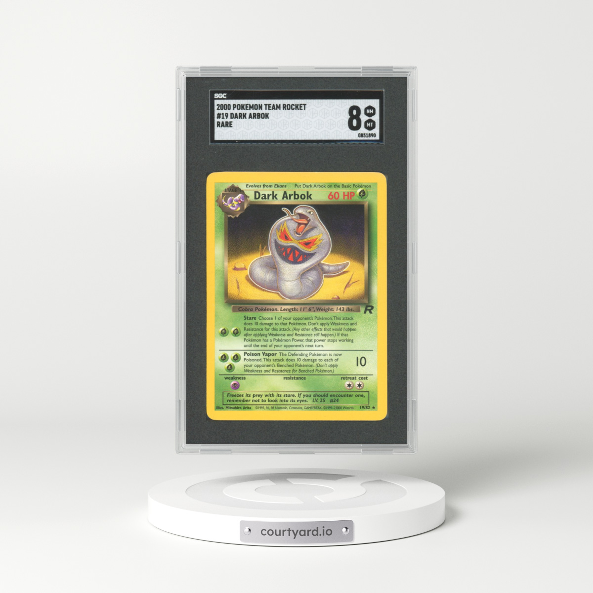 2000 Team Rocket #19 Dark Arbok (SGC 8 NM-MT)