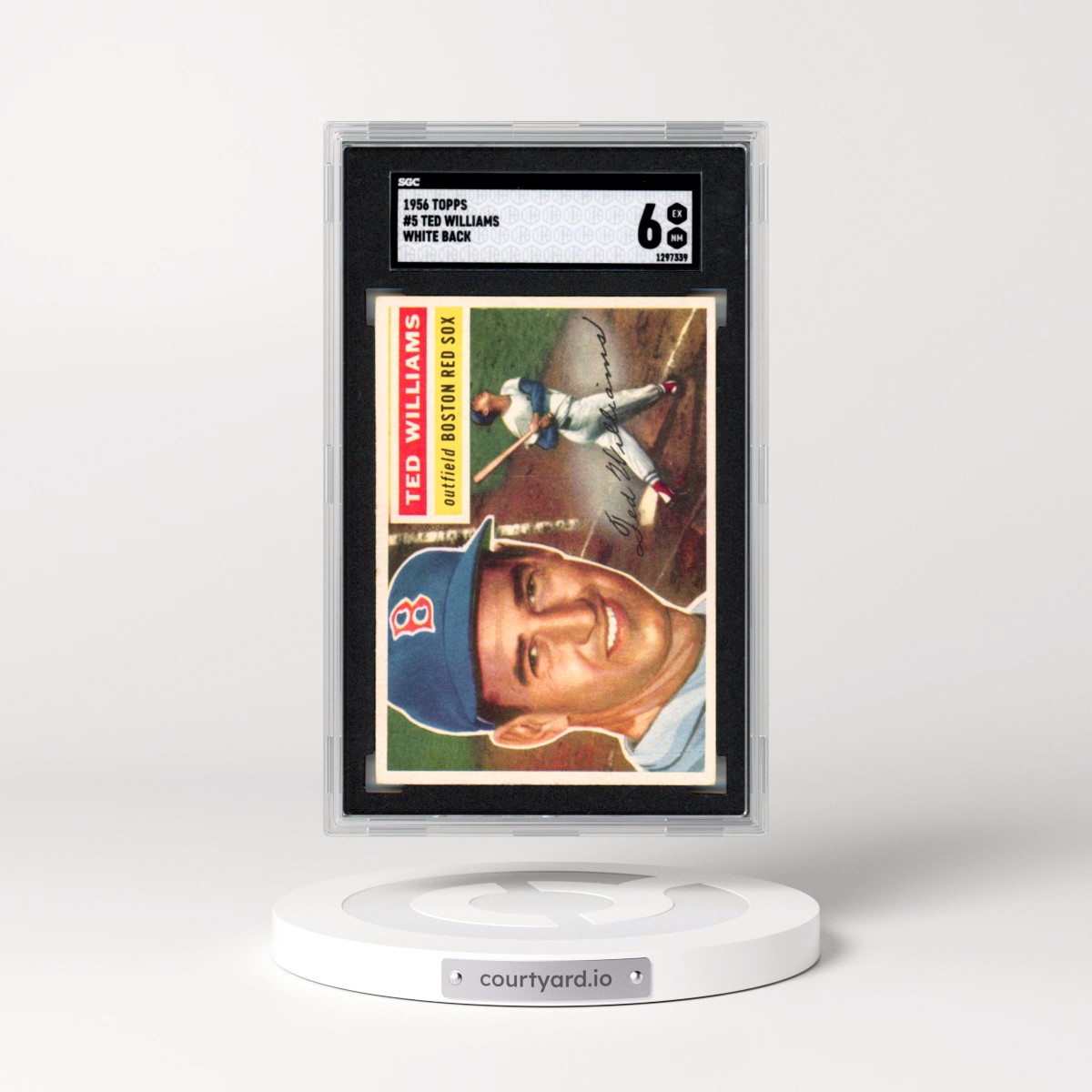 1956 Topps #5 Ted Williams - White Back (SGC 6 EX-MT)