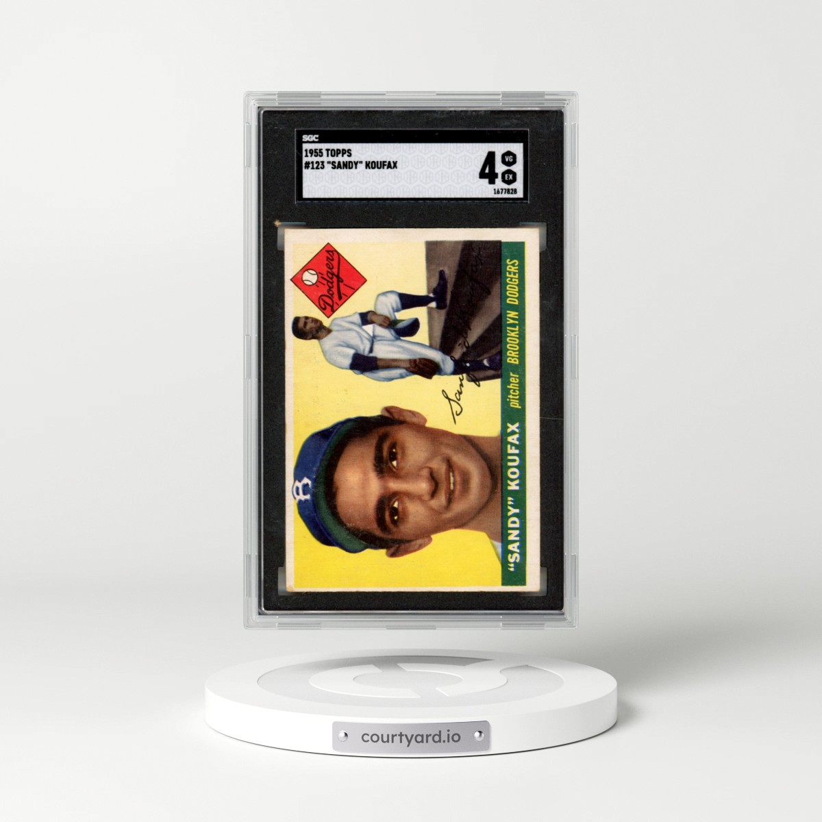 1955 Topps #123 Sandy Koufax (SGC 4 VG-EX)