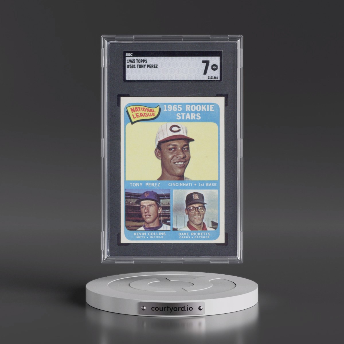 1965 Topps #581 Tony Perez - Perez/Collins/Ricketts (SGC 7 NM)