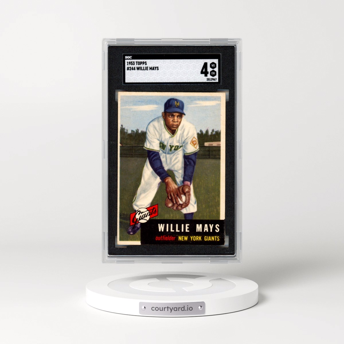 1953 Topps #244 Willie Mays (SGC 4 VG-EX)