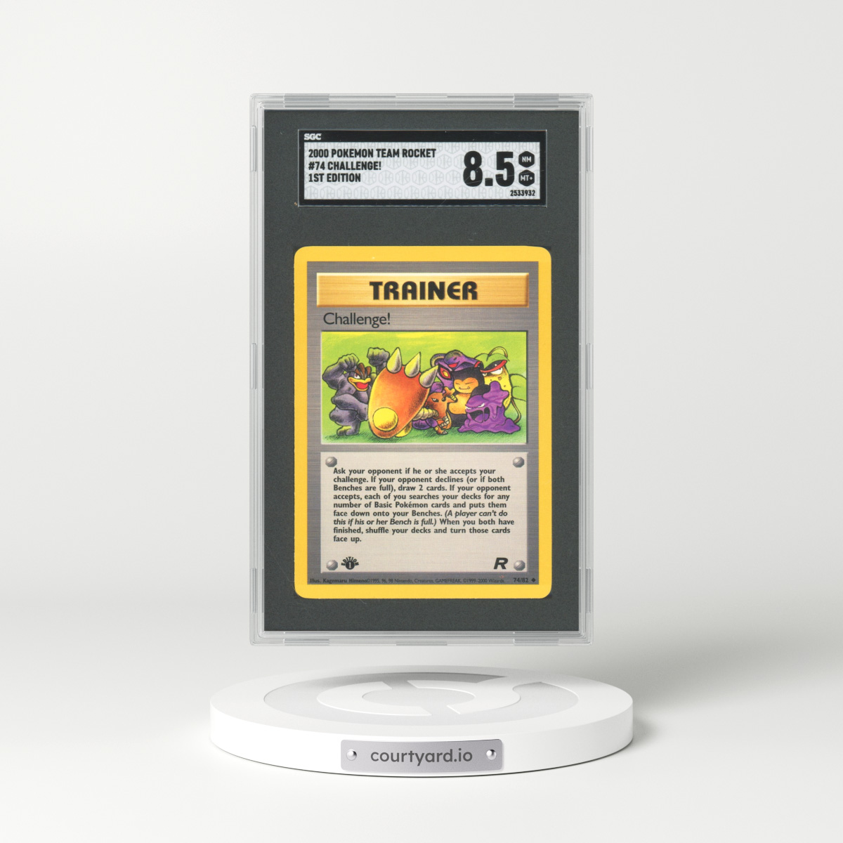 2000 Team Rocket #74 Challenge! - 1st Edition (SGC 8.5 NM-MT+)