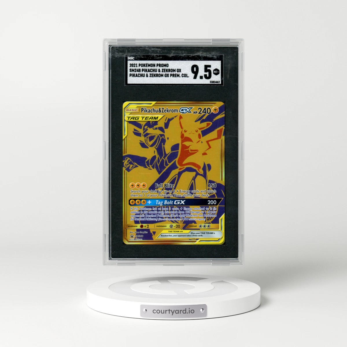 2021 Pokémon Promo #SM248 Pikachu & Zekrom Gx - Pikachu & Zekrom Gx Premium Collection (SGC 9.5 MINT+)