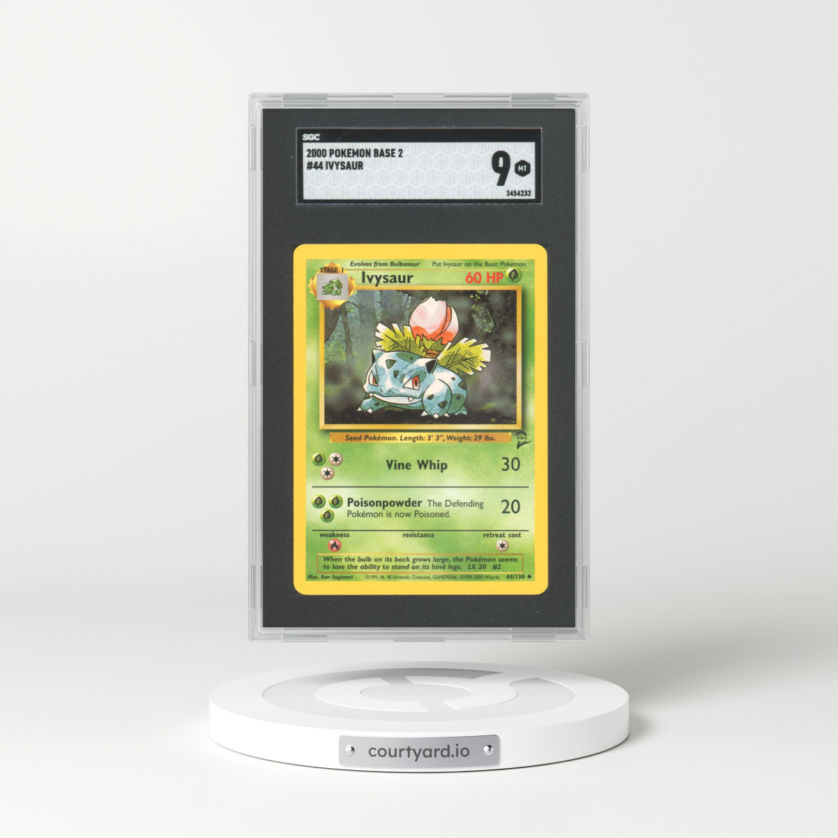 2000 Base Set 2 #44 Ivysaur (SGC 9 MINT)