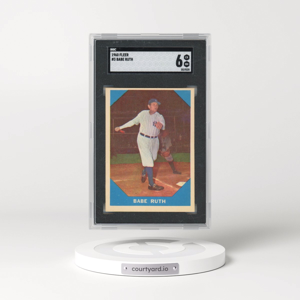 1960 Fleer #3 Babe Ruth (SGC 6 EX-MT)