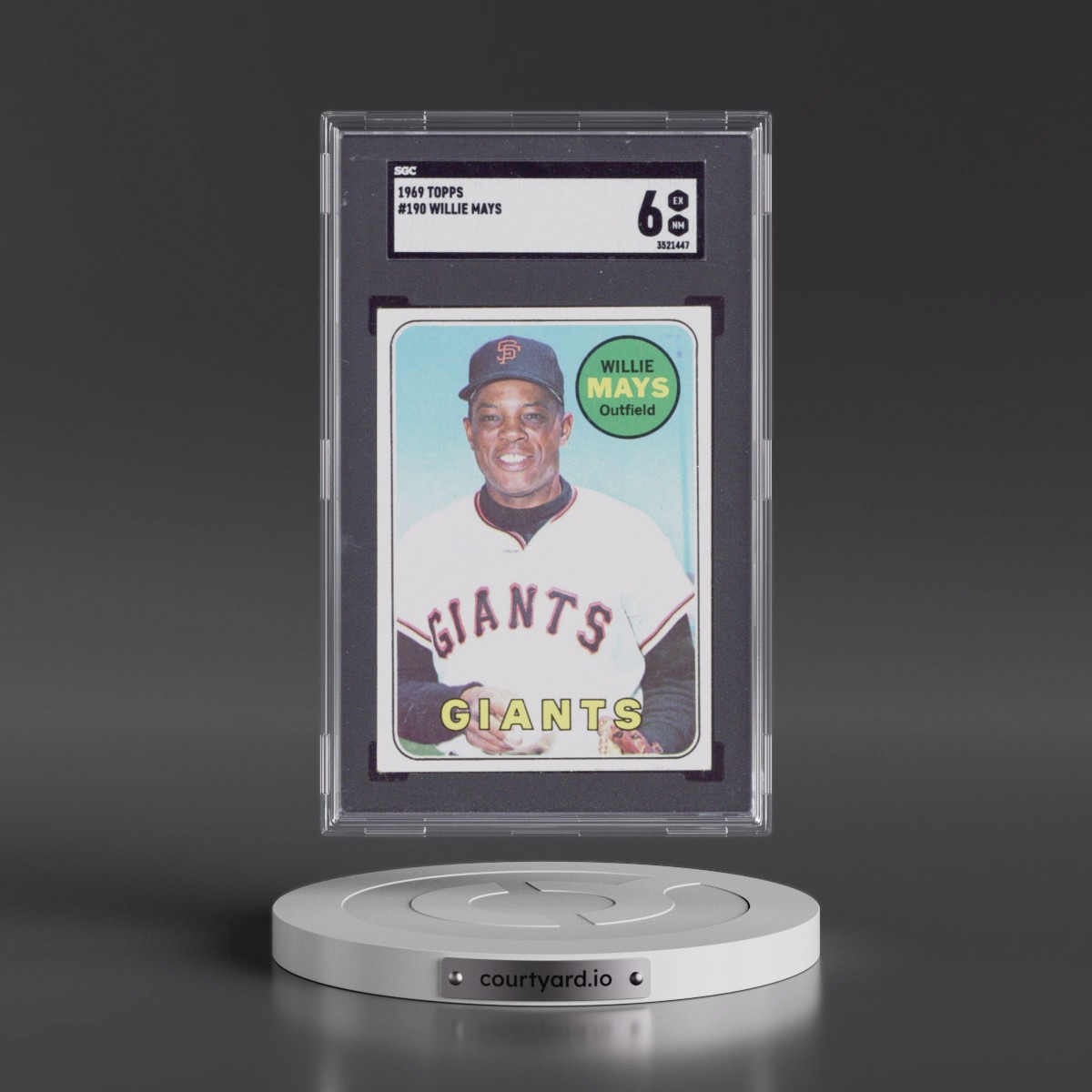 1969 Topps #190 Willie Mays (SGC 6 EX-MT)
