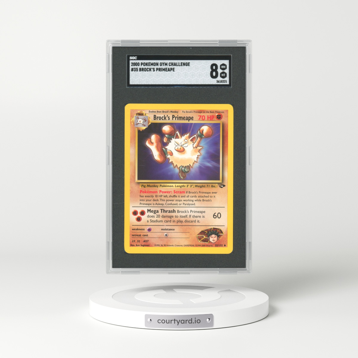 2000 Gym Challenge #35 Brock's Primeape (SGC 8 NM-MT)