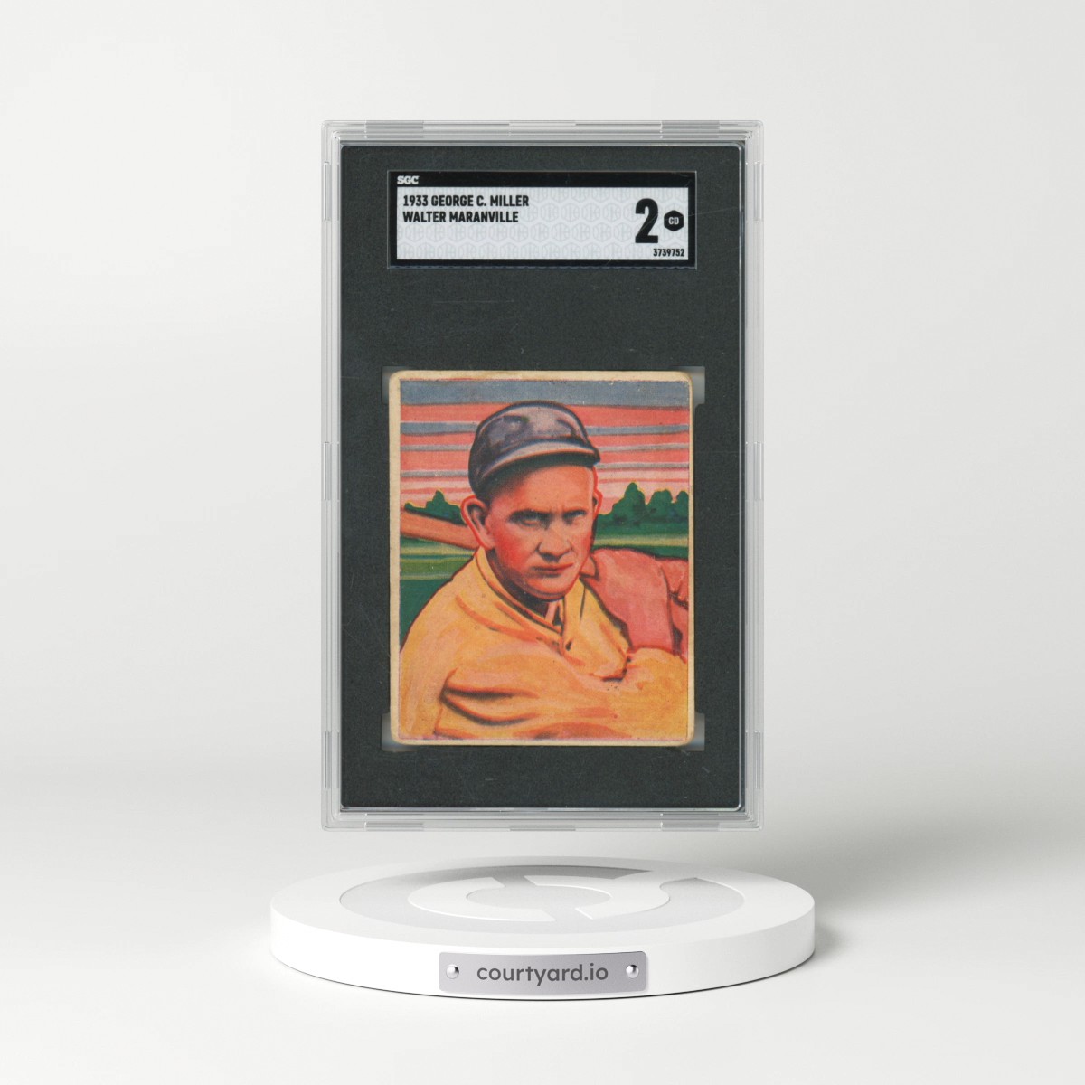 1933 George C. Miller Walter Maranville (SGC 2 GOOD)