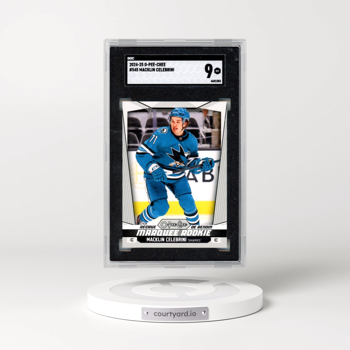 2024 O-Pee-Chee Macklin Celebrini #545 SGC 9