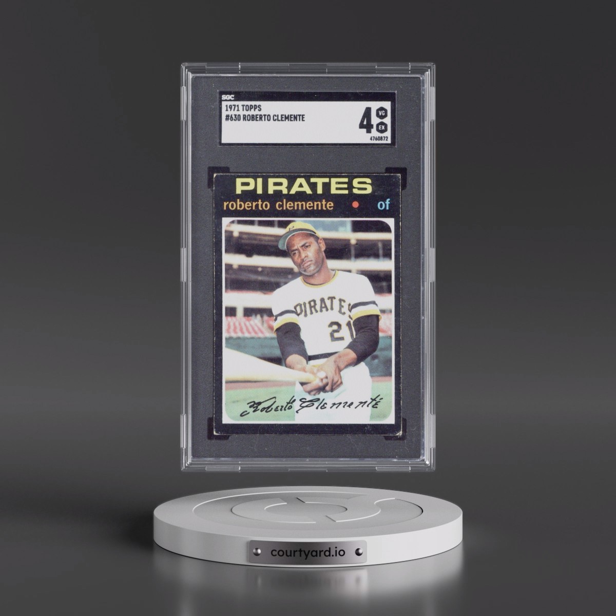 1971 Topps #630 Roberto Clemente (SGC 4 VG-EX)